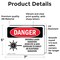 Signmission Radiation & Laser Sign, 5 in H x 7 in W, Vinyl Decal, Rectangle OS-2PACK-DS-D-57-L-1377 - alternate 4